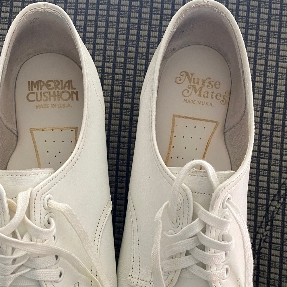 Nurse Mates White Leather Shoes